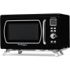 imageNostalgia Retro Compact Countertop Microwave Oven  07 Cu Ft  700Watts with LED Digital Display  Child Lock  Easy Clean Interior  OrangeBlack