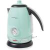 imageNostalgia Retro Stainless Steel Electric Tea And Water Kettle 17 Liters AutoShut Off ampamp BoilDry Protection Water Level Indicator Window AquaAqua