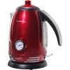 imageNostalgia Retro Stainless Steel Electric Tea And Water Kettle 17 Liters AutoShut Off ampamp BoilDry Protection Water Level Indicator Window AquaRed Original