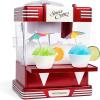 imageNostalgia Snow Cone Shaved Ice Machine  Retro TableTop Slushie Machine Makes 20 Icy Treats  Includes 2 Reusable Plastic Cups ampamp Ice Scoop  AquaRed