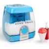 imageNostalgia Snow Cone Shaved Ice Machine  Retro TableTop Slushie Machine Makes 30 Icy Treats  Includes 2 Pump Syrup Bottles 2 Reusable Plastic Cups ampamp Ice Scoop  BlueBlue
