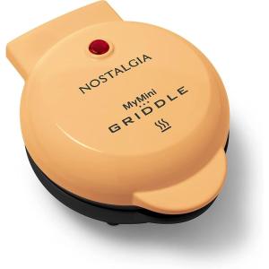 imageNostalgia MyMini Personal Electric Griddle Nonstick Griddle Perfect for Keto ampamp LowCarb Diets Eggs Omelets Pancakes Breakfast Sandwiches Orange