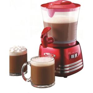 imageNostalgia Retro Frother and Hot Chocolate Maker and Dispenser 32 Oz for Coffees Lattes Cappuccinos RedRed