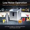 imageIgloo Automatic Ice Maker Self Cleaning Countertop Size 26 Pounds in 24 Hours 9 Large or Small Ice Cubes in 7 Minutes LED Control Panel Scoop Included Perfect for Water Bottles Mixed DrinksStainless Steel