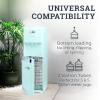 imageIgloo Hot and Cold Water Cooler Dispenser  Holds 3 ampamp 5 Gallon Bottles 2 Temperature Spouts with Dispensing Paddles No Lift Bottom Loading Child Safety Lock  WhiteAqua