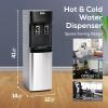 imageIgloo Hot and Cold Water Cooler Dispenser  Holds 3 ampamp 5 Gallon Bottles 2 Temperature Spouts with Dispensing Paddles No Lift Bottom Loading Child Safety Lock  WhiteStainlessBlack