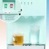 imageIgloo Hot and Cold Water Cooler Dispenser  Holds 3 ampamp 5 Gallon Bottles 2 Temperature Spouts with Dispensing Paddles No Lift Bottom Loading Child Safety Lock  WhiteAqua