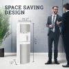 imageIgloo Hot and Cold Water Cooler Dispenser  Holds 3 ampamp 5 Gallon Bottles 2 Temperature Spouts with Dispensing Paddles No Lift Bottom Loading Child Safety Lock  WhiteStainlessWhite