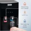 imageIgloo Hot and Cold Water Cooler Dispenser  Holds 3 ampamp 5 Gallon Bottles 2 Temperature Spouts with Dispensing Paddles No Lift Bottom Loading Child Safety Lock  WhiteBlack