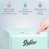 imageIgloo Hot and Cold Water Cooler Dispenser  Holds 3 ampamp 5 Gallon Bottles 2 Temperature Spouts with Dispensing Paddles No Lift Bottom Loading Child Safety Lock  WhiteAqua