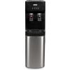 imageIgloo Hot and Cold Water Cooler Dispenser  Holds 3 ampamp 5 Gallon Bottles 2 Temperature Spouts with Dispensing Paddles No Lift Bottom Loading Child Safety Lock  WhiteStainlessBlack