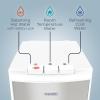 imageIgloo Hot and Cold Water Cooler Dispenser  Holds 3 ampamp 5 Gallon Bottles 2 Temperature Spouts with Dispensing Paddles No Lift Bottom Loading Child Safety Lock  WhiteStainlessWhite