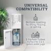 imageIgloo Hot and Cold Water Cooler Dispenser  Holds 3 ampamp 5 Gallon Bottles 2 Temperature Spouts with Dispensing Paddles No Lift Bottom Loading Child Safety Lock  WhiteStainlessWhite