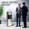 imageIgloo Hot and Cold Water Cooler Dispenser  Holds 3 ampamp 5 Gallon Bottles 2 Temperature Spouts with Dispensing Paddles No Lift Bottom Loading Child Safety Lock  WhiteStainless