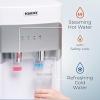 imageIgloo Hot and Cold Water Cooler Dispenser  Holds 3 ampamp 5 Gallon Bottles 2 Temperature Spouts with Dispensing Paddles No Lift Bottom Loading Child Safety Lock  WhiteWhite