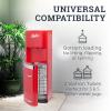 imageIgloo Hot and Cold Water Cooler Dispenser  Holds 3 ampamp 5 Gallon Bottles 2 Temperature Spouts with Dispensing Paddles No Lift Bottom Loading Child Safety Lock  WhiteRed