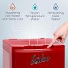 imageIgloo Hot and Cold Water Cooler Dispenser  Holds 3 ampamp 5 Gallon Bottles 2 Temperature Spouts with Dispensing Paddles No Lift Bottom Loading Child Safety Lock  WhiteRed