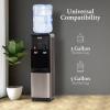 imageIgloo Top Loading Hot and Cold Water Dispenser  Water Cooler for 5 Gallon Bottles and 3 Gallon Bottles  Includes Child Safety Lock  Water Machine Perfect for Home Office ampamp More  BlackStainless