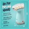 imageNostalgia 16 Cup Hot Air Popcorn Maker  Makes Hot Healthy Popcorn No Oil Needed  Measuring Cap for Kernels Included  Stainless Steel AquaAqua