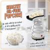 imageNostalgia 16 Cup Hot Air Popcorn Maker  Makes Hot Healthy Popcorn No Oil Needed  Measuring Cap for Kernels Included  Stainless Steel AquaWhite