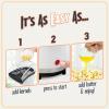 imageNostalgia 16 Cup Hot Air Popcorn Maker  Makes Hot Healthy Popcorn No Oil Needed  Measuring Cap for Kernels Included  Stainless Steel AquaWhite