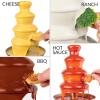imageNostalgia 4 Tier Electric Chocolate Fondue Fountain Machine for Parties  Melts Cheese Queso Candy and Liqueur  Dip Strawberries Apple Wedges Vegetables and More  32Ounce  AquaAqua Chocolate Fountain
