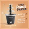 imageNostalgia 4 Tier Electric Chocolate Fondue Fountain Machine for Parties  Melts Cheese Queso Candy and Liqueur  Dip Strawberries Apple Wedges Vegetables and More  32Ounce  AquaBlack Chocolate Fountain