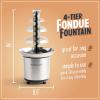 imageNostalgia 4 Tier Electric Chocolate Fondue Fountain Machine for Parties  Melts Cheese Queso Candy and Liqueur  Dip Strawberries Apple Wedges Vegetables and More  32Ounce  AquaStainless Fondue Fountain