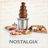 imageNostalgia 4 Tier Electric Chocolate Fondue Fountain Machine for Parties  Melts Cheese Queso Candy and Liqueur  Dip Strawberries Apple Wedges Vegetables and More  32Ounce  AquaStainless Fondue Fountain