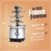 imageNostalgia 4 Tier Electric Chocolate Fondue Fountain Machine for Parties  Melts Cheese Queso Candy and Liqueur  Dip Strawberries Apple Wedges Vegetables and More  32Ounce  AquaStainless Fondue Fountain