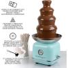 imageNostalgia 4 Tier Electric Chocolate Fondue Fountain Machine for Parties  Melts Cheese Queso Candy and Liqueur  Dip Strawberries Apple Wedges Vegetables and More  32Ounce  AquaAqua Chocolate Fountain