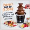 imageNostalgia 4 Tier Electric Chocolate Fondue Fountain Machine for Parties  Melts Cheese Queso Candy and Liqueur  Dip Strawberries Apple Wedges Vegetables and More  32Ounce  AquaBlack Chocolate Fountain