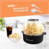 imageNostalgia 6Quart Stirring Popcorn Popper  QuickHeat Technology  Makes 24 Cups of Popcorn  Includes Kernel Measuring Cup  Perfect for Birthday Parties Movie Nights and More  Stainless SteelBlack