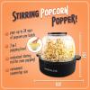 imageNostalgia 6Quart Stirring Popcorn Popper  QuickHeat Technology  Makes 24 Cups of Popcorn  Includes Kernel Measuring Cup  Perfect for Birthday Parties Movie Nights and More  Stainless SteelBlack