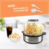 imageNostalgia 6Quart Stirring Popcorn Popper  QuickHeat Technology  Makes 24 Cups of Popcorn  Includes Kernel Measuring Cup  Perfect for Birthday Parties Movie Nights and More  Stainless SteelStainless Steel
