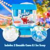 imageNostalgia CocaCola Snow Cone Shaved Ice Machine  Coke Retro TableTop Slushie Machine Makes 20 Icy Treats  Includes 2 Reusable Plastic Cups ampamp Ice Scoop  White ampamp RedKoolAid Blue