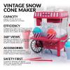 imageNostalgia CocaCola Snow Cone Shaved Ice Machine  Coke Retro TableTop Slushie Machine Makes 20 Icy Treats  Includes 2 Reusable Plastic Cups ampamp Ice Scoop  White ampamp RedRed