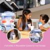 imageNostalgia CocaCola Snow Cone Shaved Ice Machine  Coke Retro TableTop Slushie Machine Makes 20 Icy Treats  Includes 2 Reusable Plastic Cups ampamp Ice Scoop  White ampamp RedVintage Blue