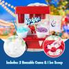 imageNostalgia CocaCola Snow Cone Shaved Ice Machine  Coke Retro TableTop Slushie Machine Makes 20 Icy Treats  Includes 2 Reusable Plastic Cups ampamp Ice Scoop  White ampamp RedKoolAid Red