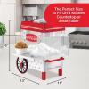 imageNostalgia CocaCola Snow Cone Shaved Ice Machine  Coke Retro TableTop Slushie Machine Makes 20 Icy Treats  Includes 2 Reusable Plastic Cups ampamp Ice Scoop  White ampamp RedCocaCola