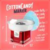 imageNostalgia Cotton Candy Machine  Retro Cotton Candy Machine for Kids with 2 Reusable Cones 1 Sugar Scoop and 1 Extractor Head  PinkRed