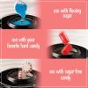 imageNostalgia Cotton Candy Machine  Retro Cotton Candy Machine for Kids with 2 Reusable Cones 1 Sugar Scoop and 1 Extractor Head  PinkRed