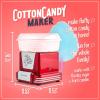 imageNostalgia Cotton Candy Machine  Retro Cotton Candy Machine for Kids with 2 Reusable Cones 1 Sugar Scoop and 1 Extractor Head  RedRed