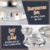 imageNostalgia Electric Fondue Pot Set for Chocolate ampamp CheeseFondue Kit with Temperature Control Fondue Pot ampamp 4 Dipping Forks Detachable TrayChocolate Fondue Set for Parties GiftsStainless Steel 10oz10 Ounce Stainless Steel