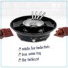 imageNostalgia Electric Fondue Pot Set for Chocolate ampamp CheeseFondue Kit with Temperature Control Fondue Pot ampamp 4 Dipping Forks Detachable TrayChocolate Fondue Set for Parties GiftsStainless Steel 10oz10 Ounce Black