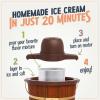 imageNostalgia Electric Ice Cream Maker  Old Fashioned Soft Serve Ice Cream Machine Makes Frozen Yogurt or Gelato in Minutes  Fun Kitchen Appliance  Vintage Wooden Style  Dark Wood  4 QuartDark Wood