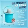 imageNostalgia Electric Ice Cream Maker  Old Fashioned Soft Serve Ice Cream Machine Makes Frozen Yogurt or Gelato in Minutes  Fun Kitchen Appliance  Vintage Wooden Style  Dark Wood  4 QuartBlue
