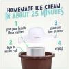 imageNostalgia Electric Ice Cream Maker  Old Fashioned Soft Serve Ice Cream Machine Makes Frozen Yogurt or Gelato in Minutes  Fun Kitchen Appliance  Vintage Wooden Style  Dark Wood  4 QuartWhiteDark Bown