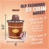 imageNostalgia Electric Ice Cream Maker  Old Fashioned Soft Serve Ice Cream Machine Makes Frozen Yogurt or Gelato in Minutes  Fun Kitchen Appliance  Vintage Wooden Style  Dark Wood  4 QuartDark Wood