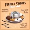 imageNostalgia Indoor Electric Stainless Steel SMores Maker with 4 Lazy Susan Compartment Trays for Graham Crackers Chocolate Marshmallows and 4 Roasting Forks BrownDeluxe Smores Maker
